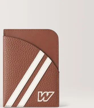 Carl Friedrik Grain Leather Passport Sleeve - Brown / White - Atlassian Williams F1 Team