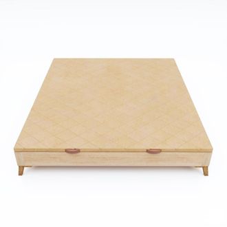 Colch&oacute;n Morfeo Canap&eacute; abatible slim con patas 140x200 beige con gran almacenaje