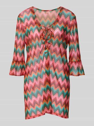 Banana Moon Banana Moon Oversized Tunika mit V-Ausschnitt Modell ACELO in Orange, Gr&ouml;&szlig;e XL