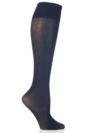 Trasparenze Ladies 1 Pair Trasparenze Laura Microfibre Knee Highs In 4 Colours - One Size - Navy