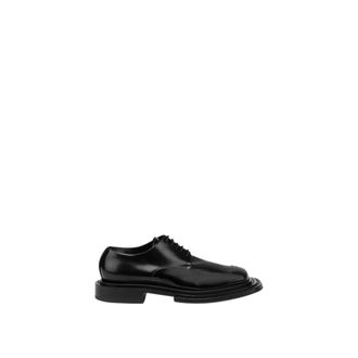 Moschino Glanzend Kalfsleren Derby - unisex - Veterschoenen - Zwart - 35 EU - Leer - Schoenen