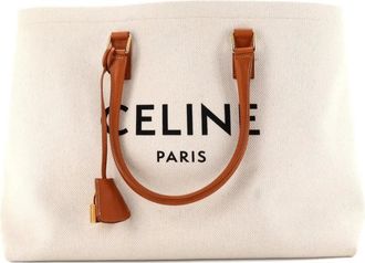 Celine Horizontal Cabas Canvas with Leather tote bag - Toni neutri