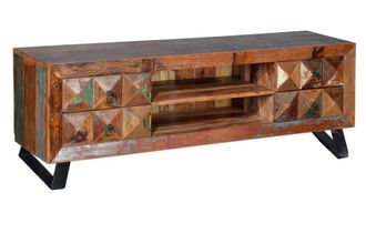 Giner&Colomer Mueble tv en madera reciclada multicolor