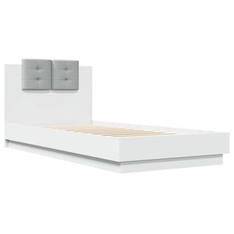 Berkfield Home Soft Bed Frame without Mattress White 100x200 cm