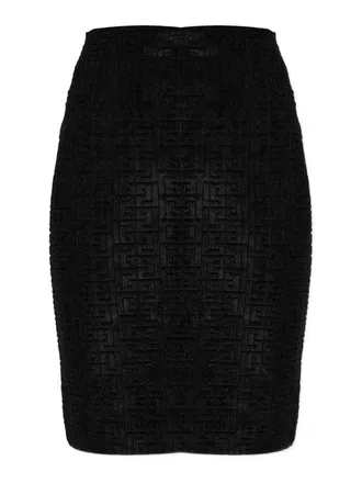Balmain Monogram Midi Skirt