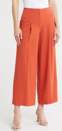 Theory Pleated Wide Leg Pants in Dark Coral at Nordstrom Rack, Size 00