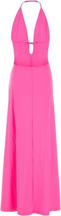 Balenciaga Womens Fluo Pink Stretch Nylon Dress Neon Exterior: Elastane Abiti
