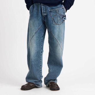 J.W.Anderson Jeans blu medio in denim ritorto