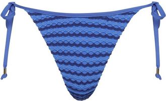 Seafolly Mesh Effect Tie Side Rio Pant Bikini-Bottom f&uuml;r Damen | blau
