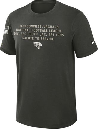 Nike Jacksonville Jaguars Salute to Service Slub Nike Mens Dri-FIT NFL T-Shirt in Green | 03493JGA2F-ZS2