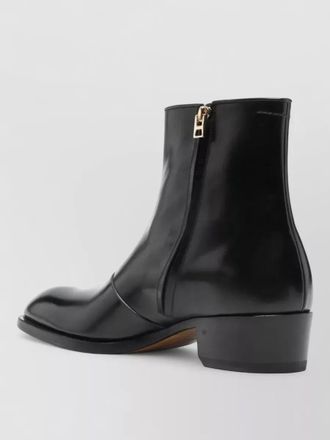 Tom Ford leather chelsea ankle boots block heel