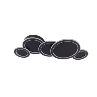 Lucande L&aacute;mpara De Techo Led diala En Negro Pl&aacute;stico - Lucande