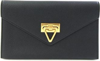 Bottega Veneta Pre-owned Clutches, female, Black, Size: ONE SIZE Pre-owned Vintage Leather Pouch