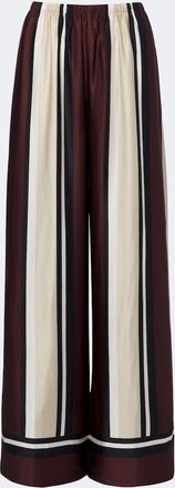 Faithfull The Brand Pantaloni palazzo Jensen in raso a righe