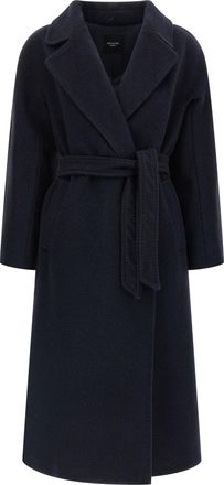 Max Mara Tempera Trench E Impermeabili Blu-Donna