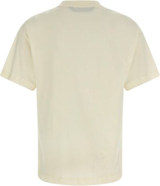 Palm Angels Logo Print T-Shirt - Cream