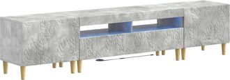 vidaXL Cabinet De Tv Led De 5 Piezas Gris Hormig&oacute;n Vidaxl