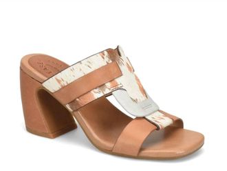 Kork-ease Womens Brynn Cow Print Slide Sandals In Brown Multi