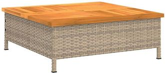 vidaXL Cubierta Para Base Sombrilla Rat&aacute;n Pe Acacia Beige 70x70x25 Cm Vidaxl