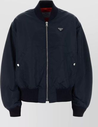 Prada nylon twill bomber jacket