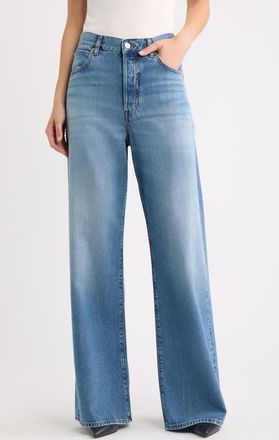 Frame Denim The Off Duty Loose Wide Leg Jeans in Flutter at Nordstrom, Size 25