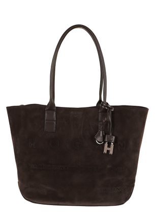 Hogan Address Small Suede Tote Bag