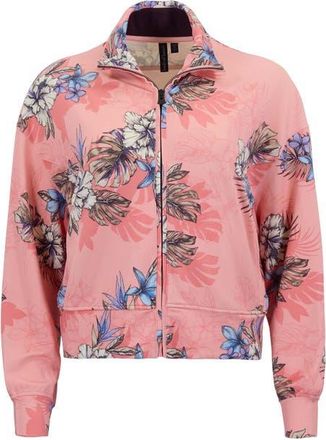 Lords of Harlech Exotic Floral Womens Cropped Zip Jacket in Exotic Floral Coral at Nordstrom, Size Xx-Large
