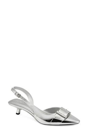 DKNY Naylor Pointed Toe Slingback Pump in Silver at Nordstrom, Size 7.5