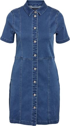 Noisy May Noisy may NMNISA S/S Slim Denim Dress VI526BL NOOS Womens Short Dress Blue Basics, Streetwear, Blue, S
