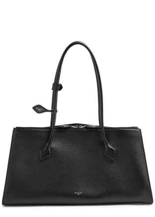 Alaia Le Teckel Grained Leather Tote - Black - One Size