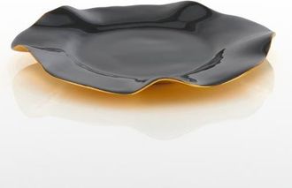 Lunares Ruffled Graphite Plate in Gold at Nordstrom, Size Medium