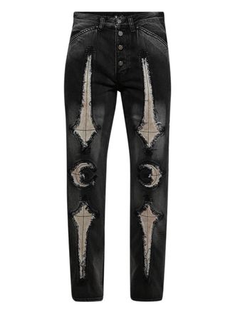Thug Club bone-detail jeans - Zwart