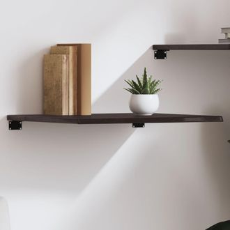 vidaXL Estante De Pared Madera Roble Tratada Marr&oacute;n Oscuro 60x50x2 Cm Vidaxl