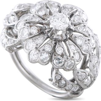 Luxury Bazaar Antique 1.30ct Platinum Diamond Ring MF01-050526
