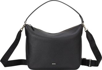 BOSS Medium Alyce Leather Hobo Bag in Black at Nordstrom