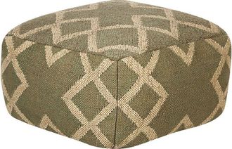 Beliani Pouffe GOPI Jute Green