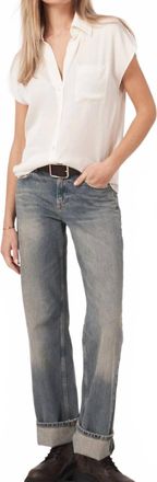 Repeat Silk Top With Pocket In Cream