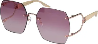 Gucci GG1562S Rimless Metal Sunglasses - Pink