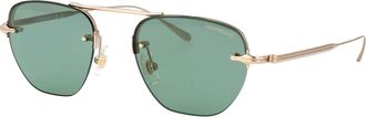 Montblanc Mens Sunglasses Mb0404s Gold-Green Gold-Gold-Green Metal Gold/gold/green