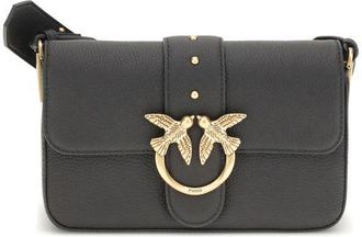 Pinko Black Calf Leather Bos Taurus Shoulder Womens Bag