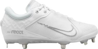 Nike Womens Hyperdiamond 4 Elite - Baseball Shoes White/Wolf Grey/Pure Platinum Size 10.0