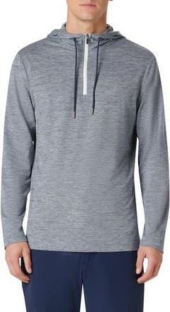 Bugatchi Quarter Zip Performance Hoodie in Navy at Nordstrom Rack, Size Xx-Large