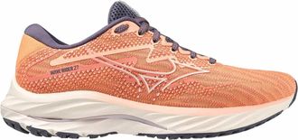 Mizuno Womens Wave Rider 27 Shoes In Coral Reef/snow White