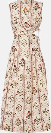 Agua Bendita Abito midi Oto&ntilde;o Andes in cotone con stampa