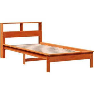vidaXL Vidaxl - Sof&aacute; Con Estanter&iacute;a Sin Colch&oacute;n Madera Maciza Marr&oacute;n 90x200 Cm