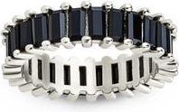 Sterling Forever Caroline Rainbow Cubic Zirconia Eternity Ring in Silver/black at Nordstrom Rack, Size 6