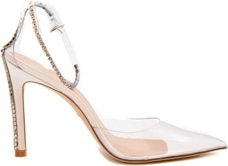 Stuart Weitzman Glam 100 Strap Pump - Dames - Sandalen met hakken - Wit - 37 EU - Schoenen