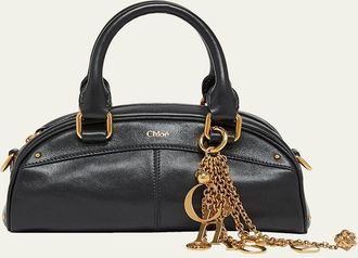 Chlo&eacute; Small Bowling Shoulder Bag in Leather