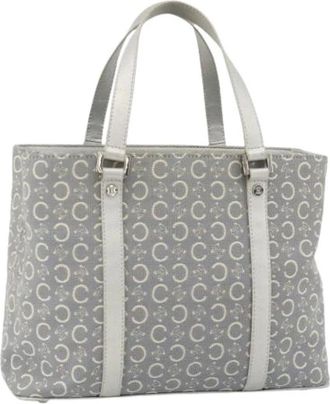 Celine Pre-owned Tote Bags, female, Blue, Size: ONE SIZE Pre-owned Vintage Macadam Canvas Hand Bag