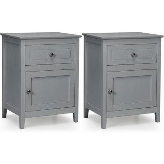 Costway Comodino Moderno, Tavolino con 2 Livelli e Superficie Spaziosa, Mobile da Divano con Cassetto in Legno per Camera da Letto Salone e Ufficio, 48 x 38